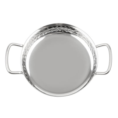 Olympia Table Presentation Handled Dish Stainless Steel Hammered 150mm hy111