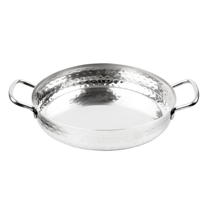 Olympia Table Presentation Handled Dish Stainless Steel Hammered 180mm hy112