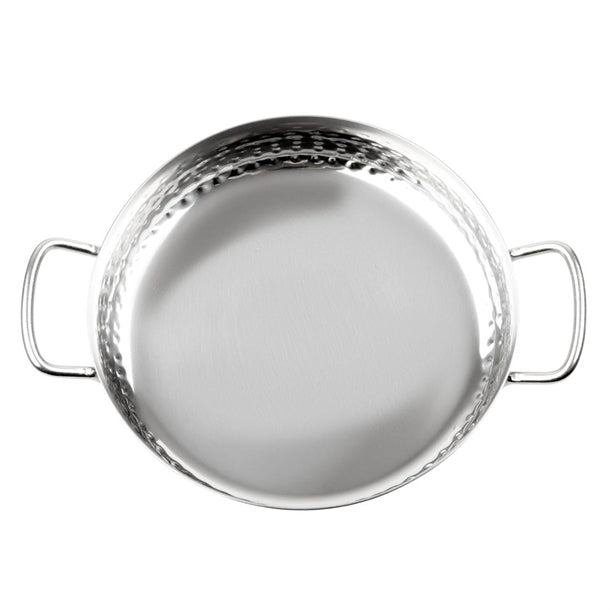 Olympia Table Presentation Handled Dish Stainless Steel Hammered 180mm hy112