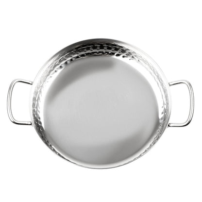 Olympia Table Presentation Handled Dish Stainless Steel Hammered 180mm hy112