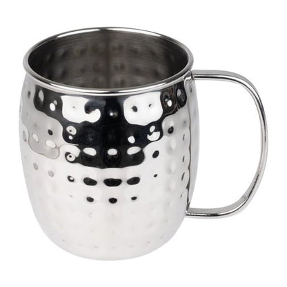 Olympia Barware Hammered Stainless Steel Mug 440ml hy113