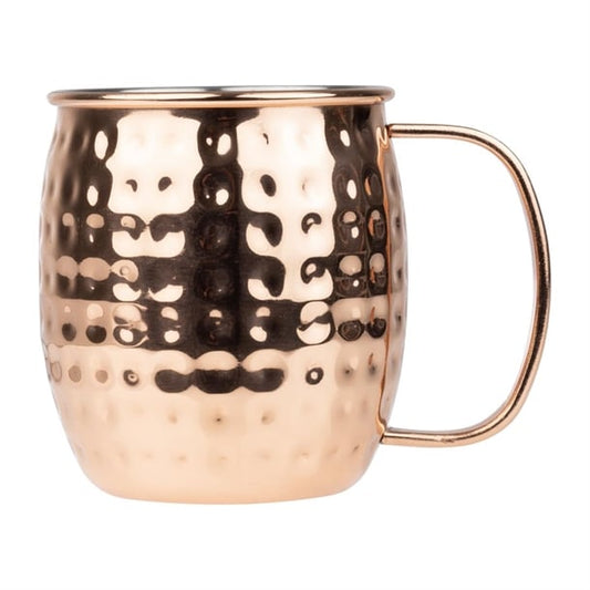 Olympia Barware Hammered Stainless Steel Copper Coated Mug 440ml hy114
