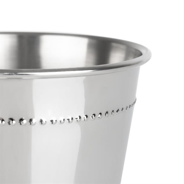 Olympia Barware Beaded Julep Cup Stainless Steel 370ml hy115