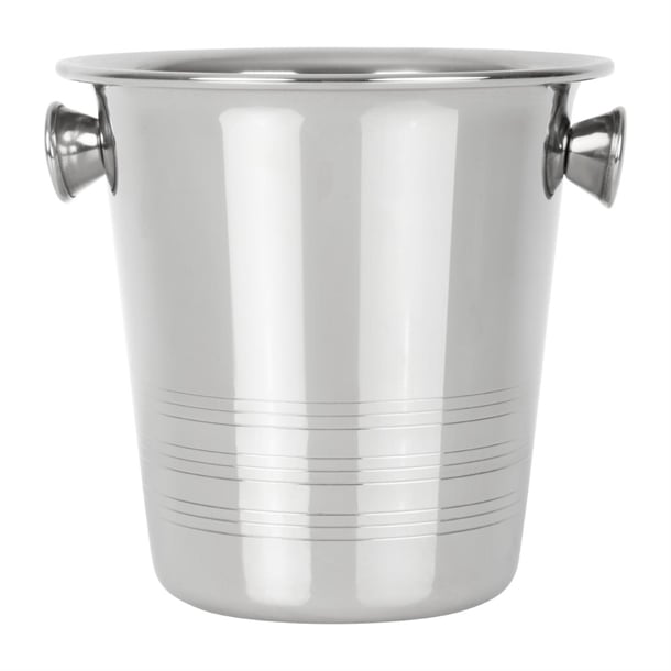 Olympia Ice Bucket with Handles and Etch Detail Stainless Steel 1050ml hy121