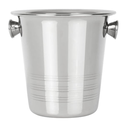 Olympia Ice Bucket with Handles and Etch Detail Stainless Steel 1050ml hy121