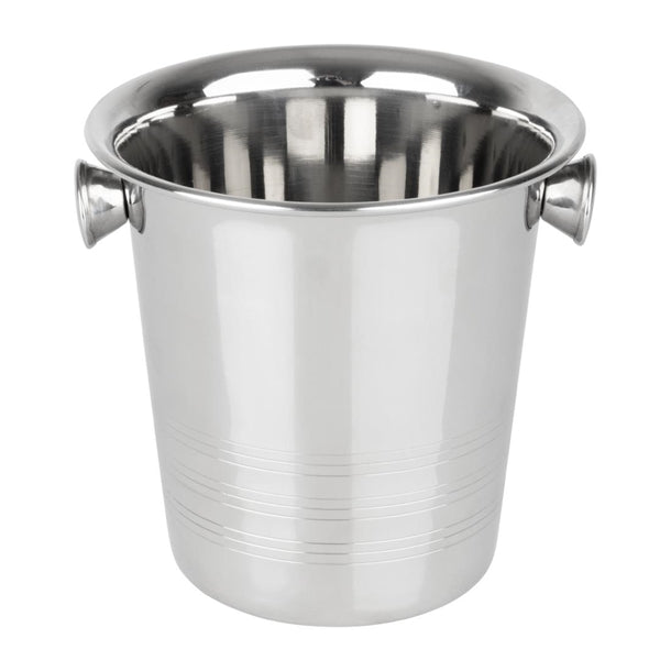 Olympia Ice Bucket with Handles and Etch Detail Stainless Steel 1050ml hy121