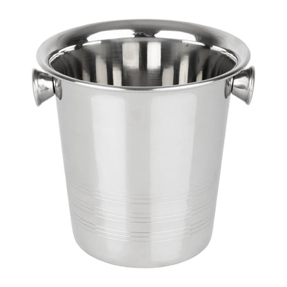 Olympia Ice Bucket with Handles and Etch Detail Stainless Steel 1050ml hy121