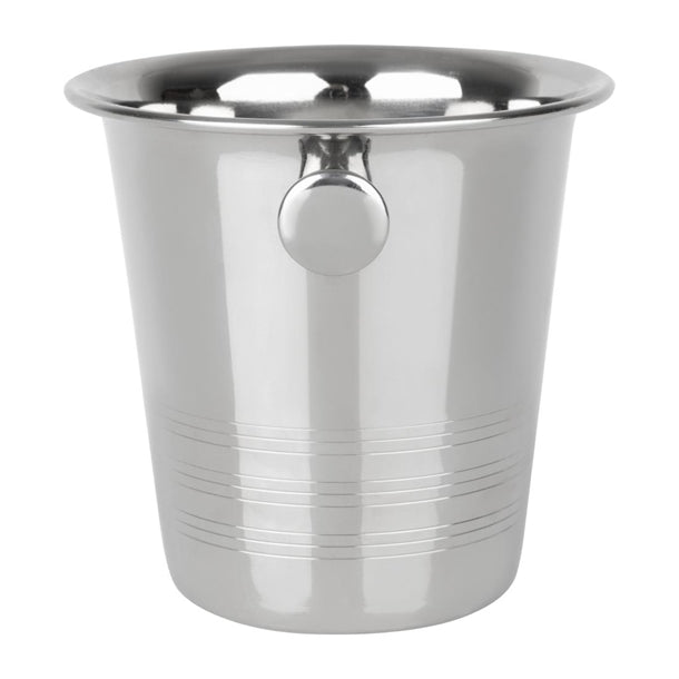 Olympia Ice Bucket with Handles and Etch Detail Stainless Steel 1050ml hy121