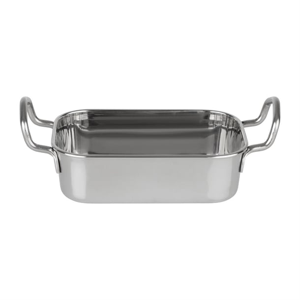 Olympia Table Presentation Rectangular Dish Stainless Steel 140x90mm hy122