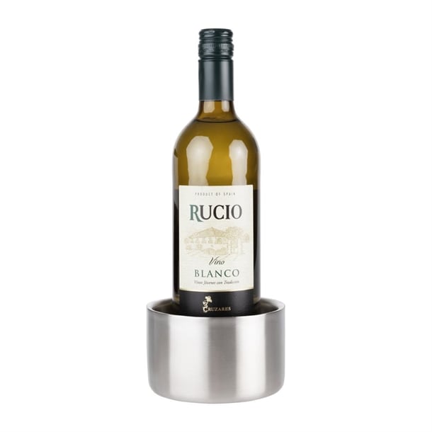 Olympia Double Wall Stainless Steel Wine and Champagne Coaster hy127