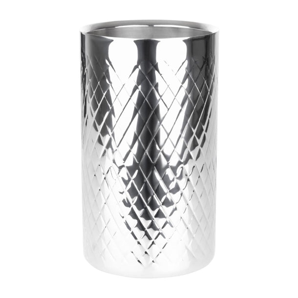 Olympia Geo Double Wall Wine Cooler Stainless Steel hy133