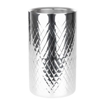 Olympia Geo Double Wall Wine Cooler Stainless Steel hy133
