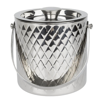 Olympia Geo Double Wall Ice Bucket Stainless Steel 1950ml hy134