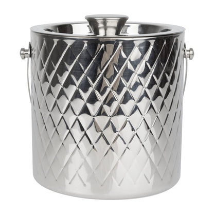 Olympia Geo Double Wall Ice Bucket Stainless Steel 1950ml hy134