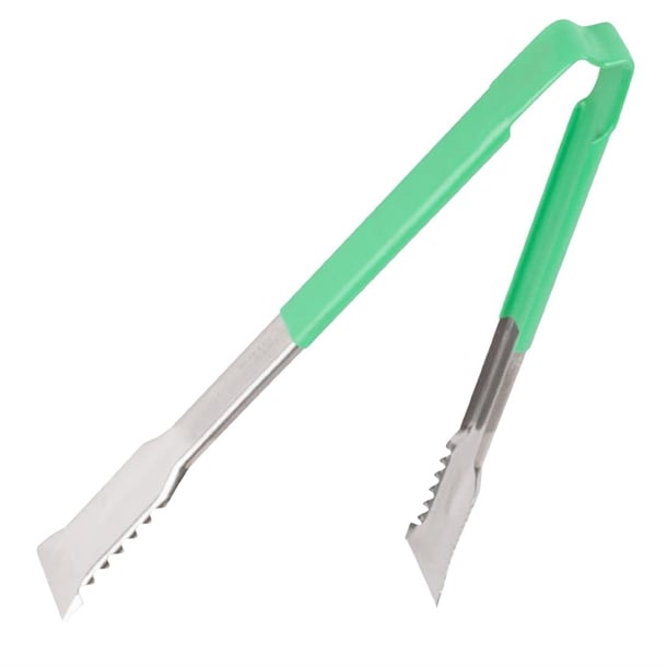 Vollrath Versagrip Tongs Flat Green 12'' hy169