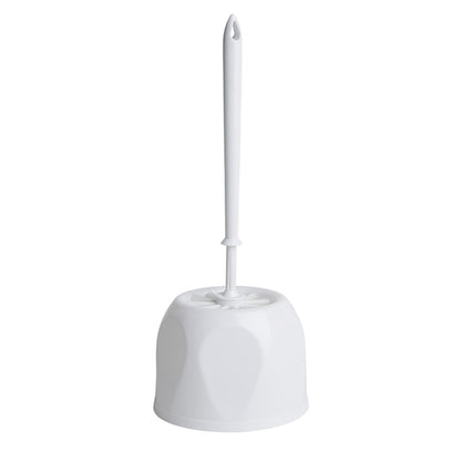 Nisbets Essentials Round Toilet Brush & Holder - White hy187