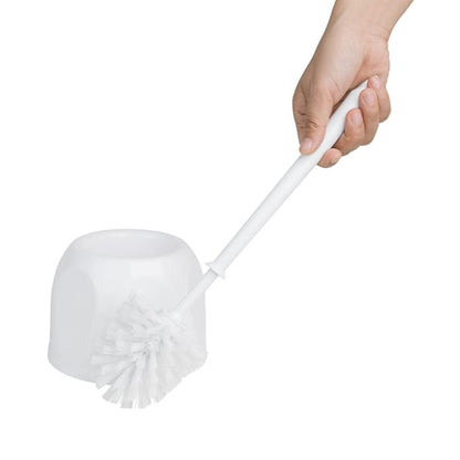 Nisbets Essentials Round Toilet Brush & Holder - White hy187