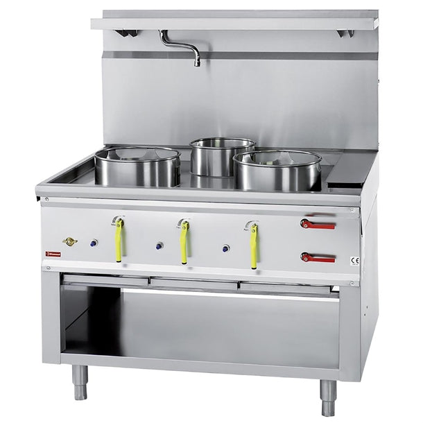 Diamond 3 Burner Wok Stove with Water Curtain hy191