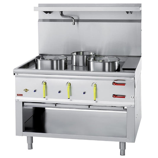 Diamond 3 Burner Wok Stove with Water Curtain hy191