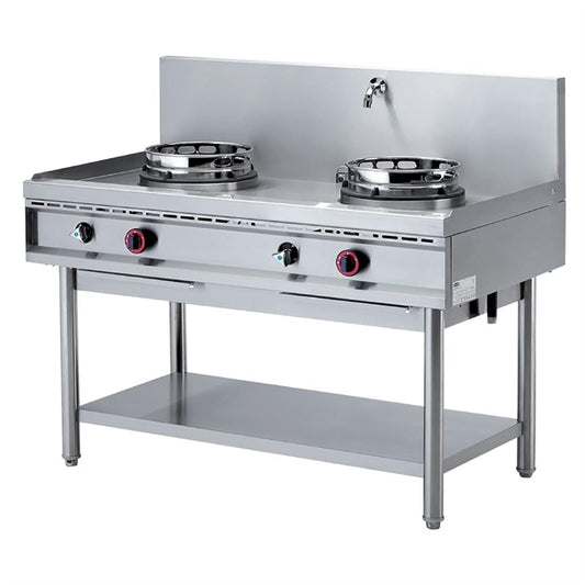 Diamond Freestanding Gas Double Wok Burner with Cold Water Tap WGL2-13 hy198