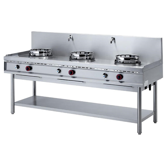 Diamond Freestanding Gas Triple Wok Burner with Cold Water Tap WGL3-20 hy199
