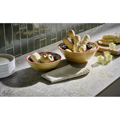APS Mango Bowl Brown Black and Gold 300x105mm hy238