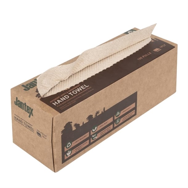 Jantex Green 100% Recycled Hand Towel 1ply 3600 sheets hy595