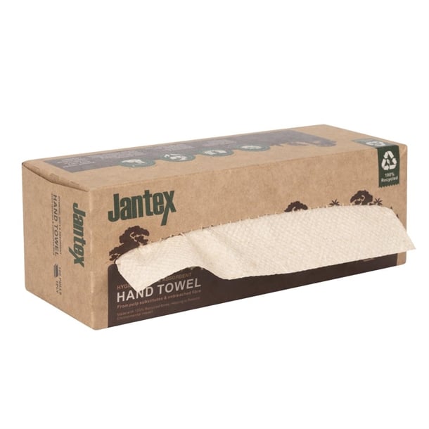 Jantex Green 100% Recycled Hand Towel 1ply 3600 sheets hy595