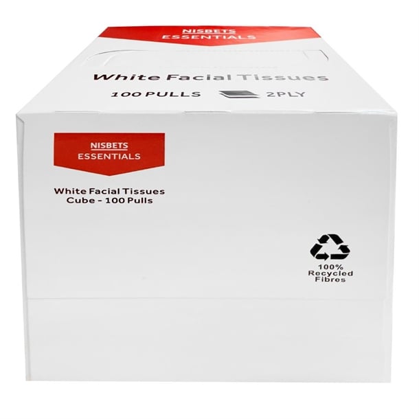 Nisbets Essentials Facial Tissues Cube - 100 sheets (36 Pack) hy597