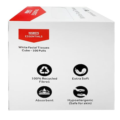 Nisbets Essentials Facial Tissues Cube - 100 sheets (36 Pack) hy597