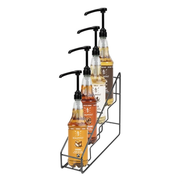 Olympia Syrup Bottle Stand Black Wire 400x105x320mm hy987