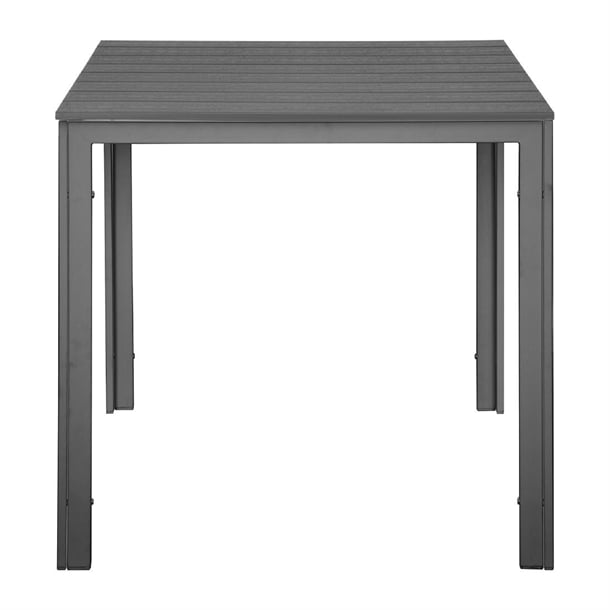 Bolero Valletta Grey Slatted Outdoor Table 780mm hz021