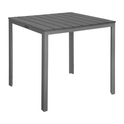 Bolero Valletta Grey Slatted Outdoor Table 780mm hz021
