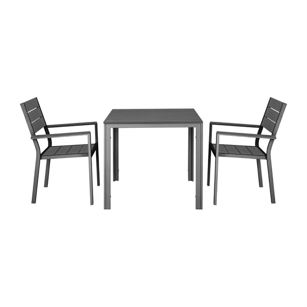 Bolero Valletta Grey Slatted Armchairs (4 Pack) hz022
