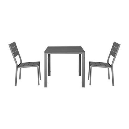 Bolero Valletta Grey Slatted Side Chair (4 Pack) hz023