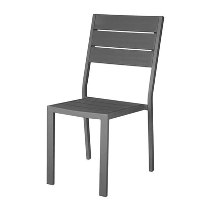 Bolero Valletta Grey Slatted Side Chair (4 Pack) hz023