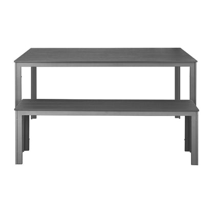 Bolero Valletta Grey Slatted Benches (2 Pack) hz024