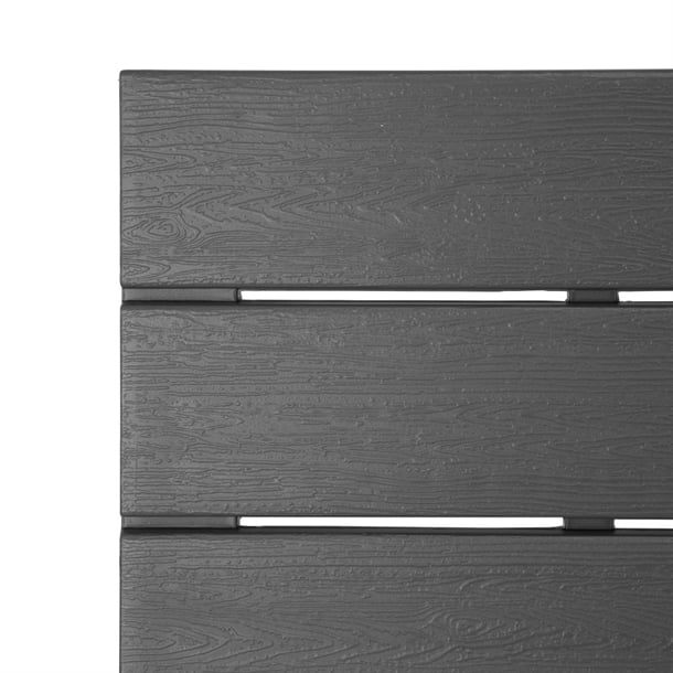 Bolero Valletta Grey Slatted Benches (2 Pack) hz024