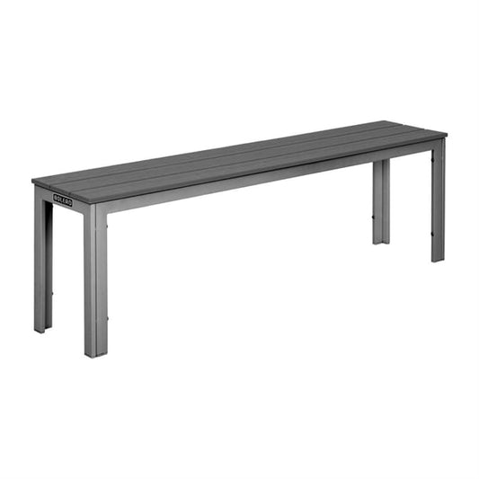 Bolero Valletta Grey Slatted Benches (2 Pack) hz024
