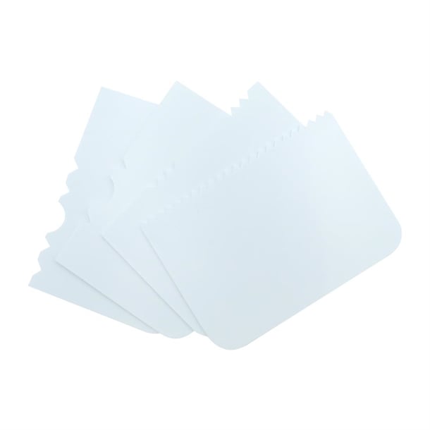 PME Side Scrapers Patterned Edge Plastic (4 Pack) hz040