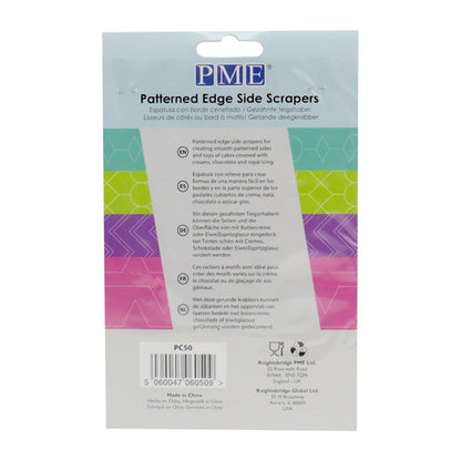 PME Side Scrapers Patterned Edge Plastic (4 Pack) hz040