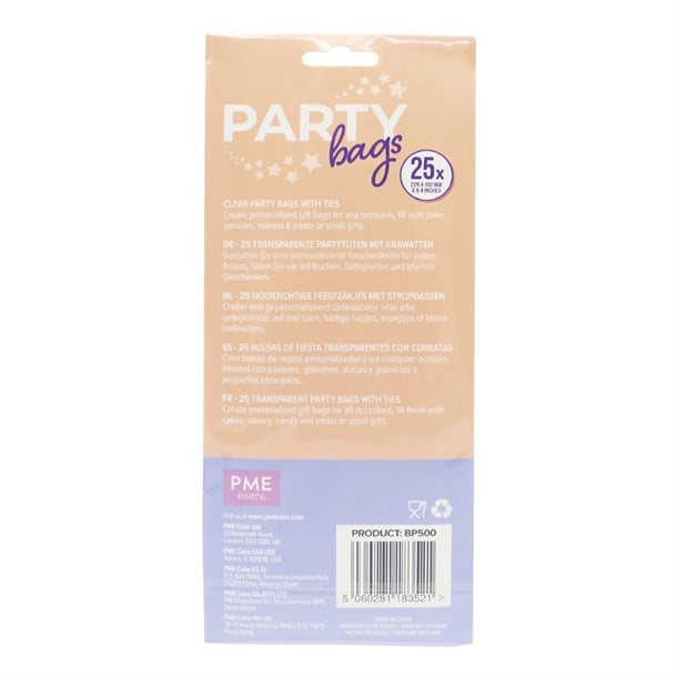 PME Party Bags with Silver Ties (25 Pack) hz053