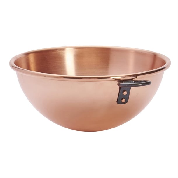 De Buyer Copper Egg Whites Bowl with Cast Iron Ring Handle 200mm hz140