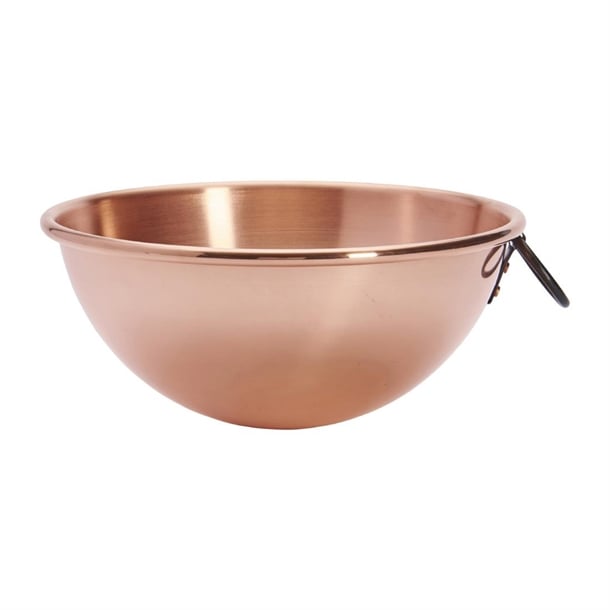 De Buyer Copper Egg Whites Bowl with Cast Iron Ring Handle 200mm hz140
