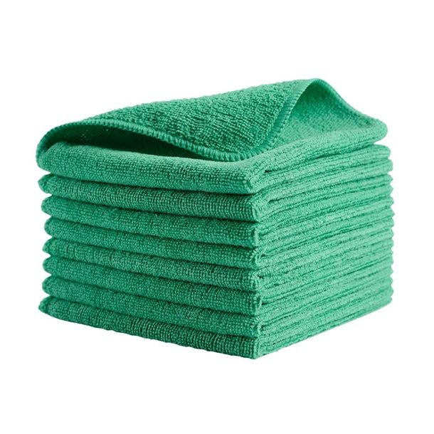 Rubbermaid HYGEN r-40 Recycled Microfibre Cloths 400x400mm Green (24 Pack) hz151