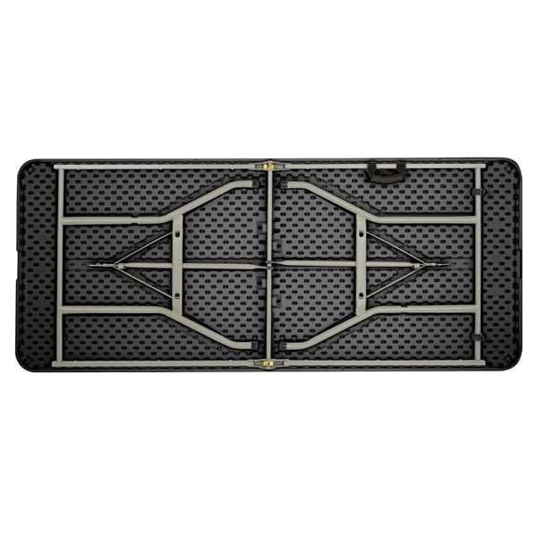 Bolero Rectangular Centre Folding Table 6ft Black hz169