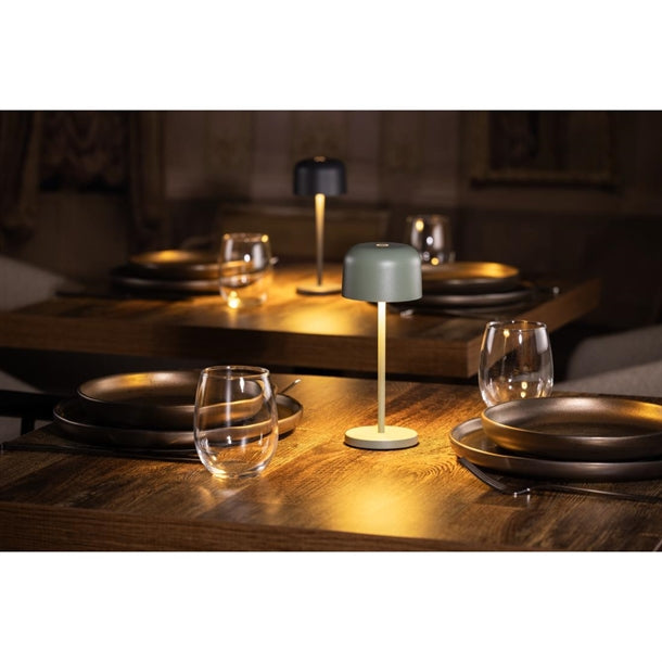 Olympia Siena Table Lamp Round Dome Sage 200mm hz202