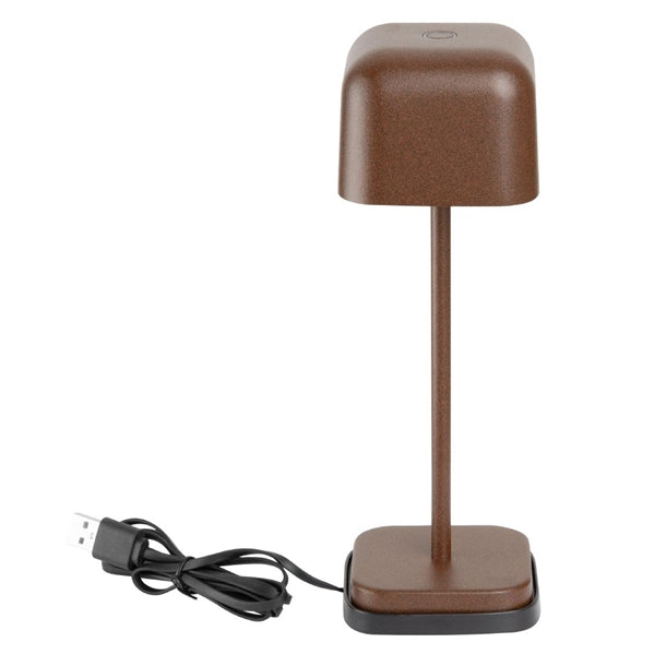 Olympia Lucca Table Lamp Squared Dome Chestnut 200mm hz205