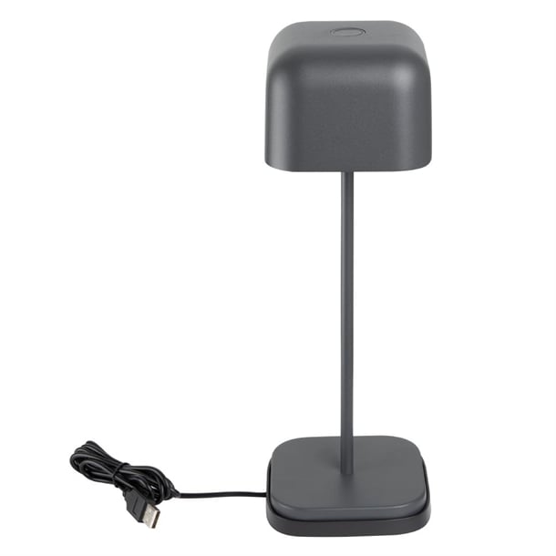 Olympia Lucca Table Lamp Squared Dome Grey 300mm hz215