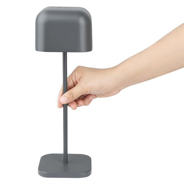 Olympia Lucca Table Lamp Squared Dome Grey 300mm hz215